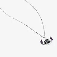 Disney Jewels Collection Womens 1/10 CT. T.W. Natural Blue Diamond Sterling Silver 18 Inch Pendant Necklace