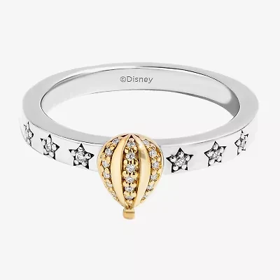 Disney Jewels Collection Womens 1/10 CT. Natural White Diamond 14K Gold Over Silver Dumbo Cocktail Ring