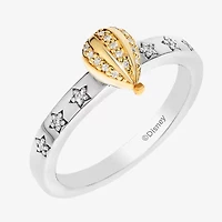 Disney Jewels Collection Womens 1/10 CT. Natural White Diamond 14K Gold Over Silver Dumbo Cocktail Ring