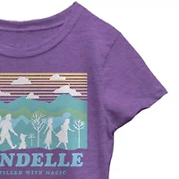 Arendelle Little & Big Kid Girls Crew Neck Short Sleeve Slim Fit Frozen Graphic T-Shirt
