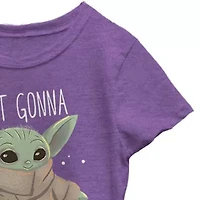 The Child Little & Big Kid Girls Crew Neck Short Sleeve Slim Fit Star Wars Graphic T-Shirt