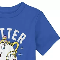 Disney Collection Mrs. Potts and Chip Toddler Unisex Crew Neck Short Sleeve Regular Fit Beauty the Beast Graphic T-Shirt