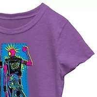 Disney Collection Little & Big Kid Girls Crew Neck Short Sleeve Regular Fit Marvel Spiderman Graphic T-Shirt