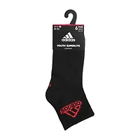 adidas Little & Big Kid Boys 6 Pair Quarter Ankle Socks