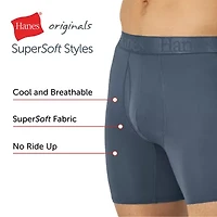 Hanes Originals Supersoft Mens 3 Pack Boxer Briefs Uo2ba3