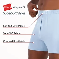 Hanes Originals Supersoft Mens 3 Pack Boxers Uo2kb3