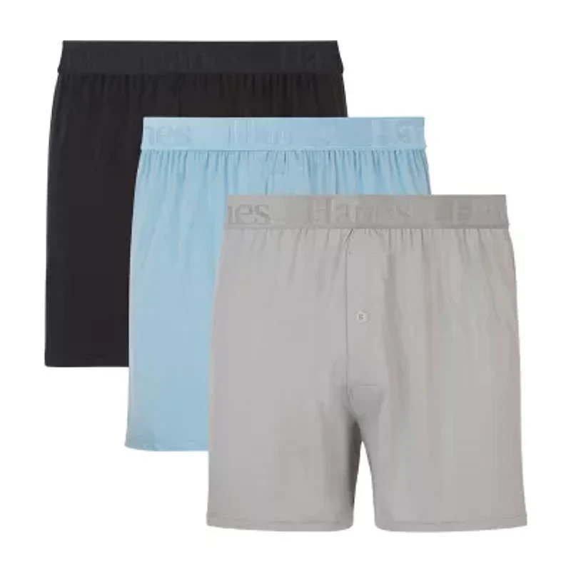 Hanes Originals Supersoft Mens 3 Pack Boxers Uo2kb3