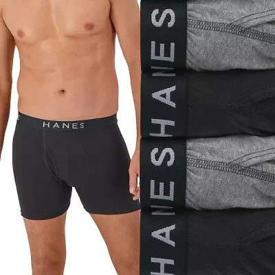 Hanes Ultimate Comfort Blend Mens 4 Pack Boxer Briefs Ubbba4