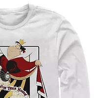 Mens Long Sleeve Alice Wonderland Graphic T-Shirt