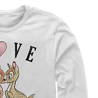 Mens Long Sleeve Bambi Graphic T-Shirt