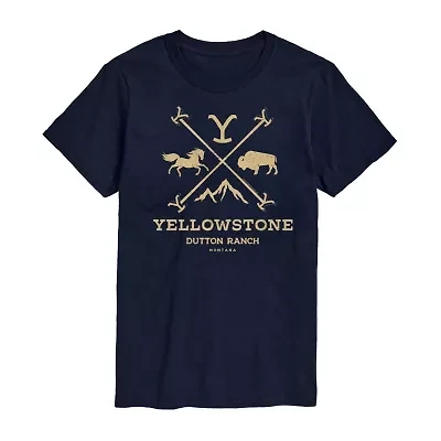 Mens Short Sleeve Yellowstone Graphic T-Shirt