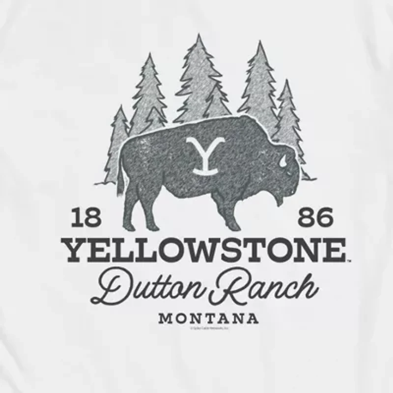 Mens Short Sleeve Yellowstone Graphic T-Shirt