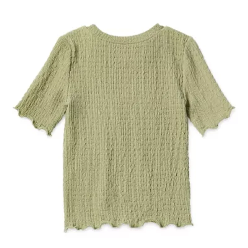 Okie Dokie Toddler & Little Girls Round Neck Short Sleeve T-Shirt