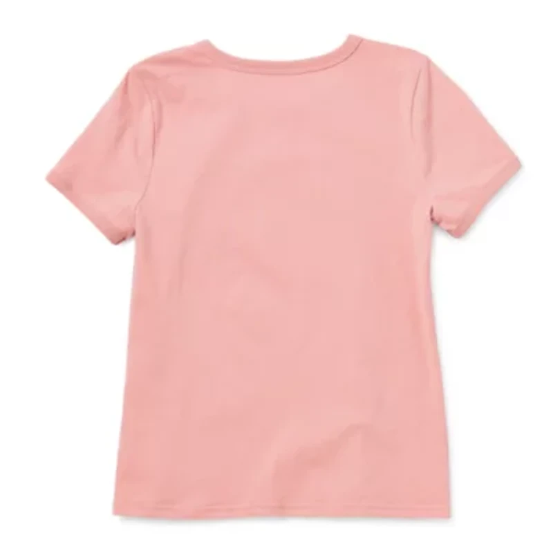 Thereabouts Little & Big Kid Girls Sensory Friendly Round Neck Short Sleeve Adaptive Regular Fit Graphic T-Shirt