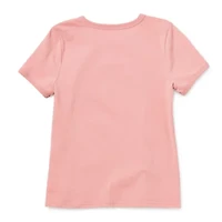 Thereabouts Little & Big Kid Girls Sensory Friendly Round Neck Short Sleeve Adaptive Regular Fit Graphic T-Shirt