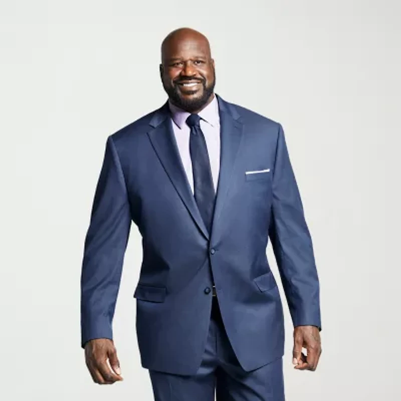 Shaquille O'Neal XLG™ Mens Stretch Fabric Regular Fit Big and Tall Suit Jacket