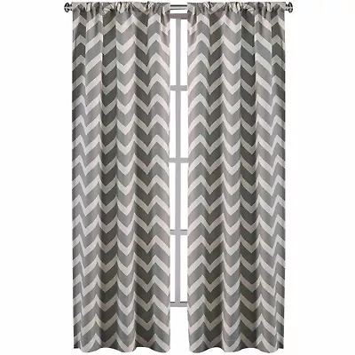 Home Expressions Rhett Rod Pocket Light-Filtering Set of 2 Curtain Panel