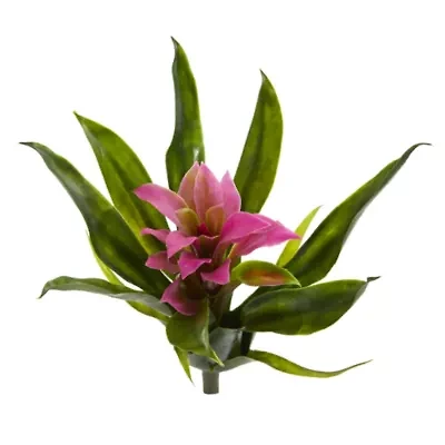 10” Bromeliad Artificial Flower Stem; Set of 6