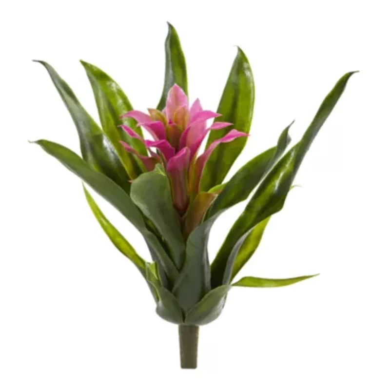 10” Bromeliad Artificial Flower Stem; Set of 6