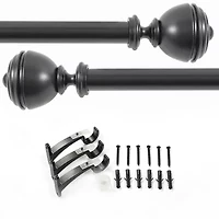 Deco Window Oval Urn 1 Adjustable Curtain Rod