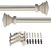 Deco Window Square 1 IN Adjustable Curtain Rod