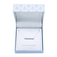 Silver Treasures Womens Sterling Silver Bar 16 Inch Pendant Necklace