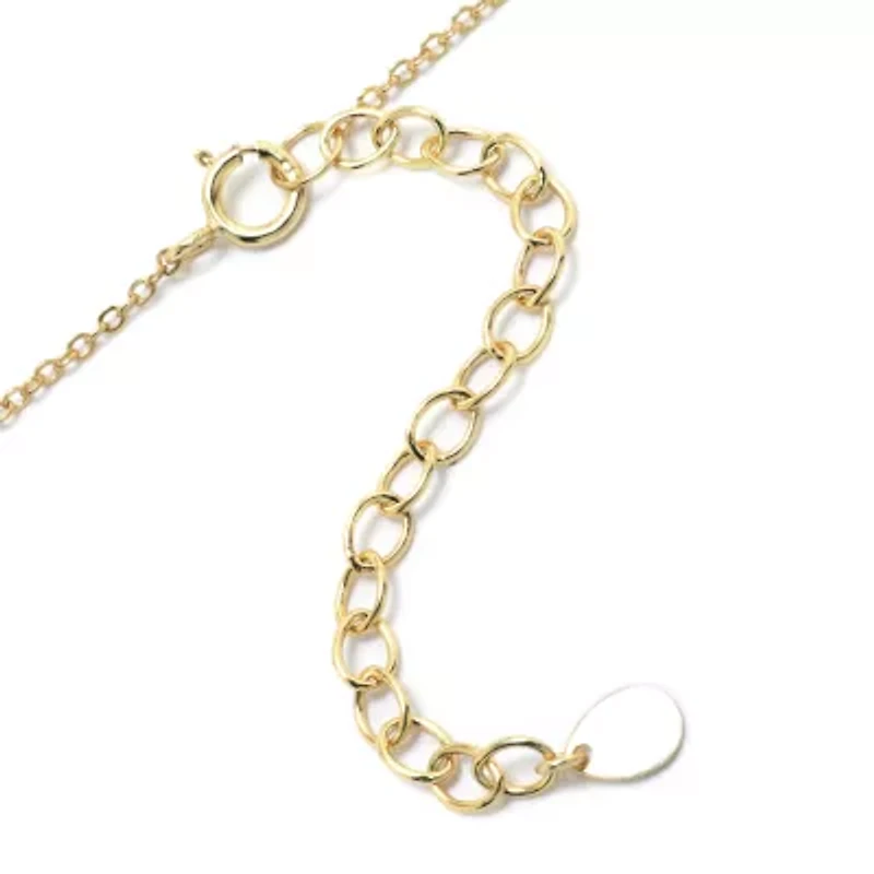Silver Treasures Mama Bear Womens 14K Gold Over Silver Bar 16 Inch Pendant Necklace