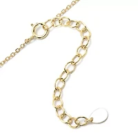 Silver Treasures Mama Bear Womens 14K Gold Over Silver Bar 16 Inch Pendant Necklace