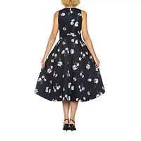 Giovanna Collection Womens Plus Sleeveless Floral High-Low Fit + Flare Dress