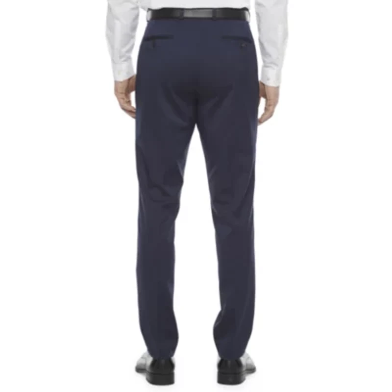 J. Ferrar Ultra Comfort Mens Stretch Fabric Super Slim Fit Flat Front Suit Pant