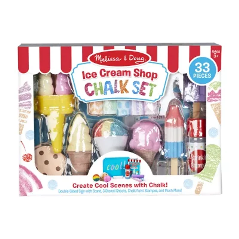 Melissa & Doug Ice Cream Shop Chalk Set Toy Tool