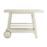 Safavieh Renzo Patio Collection Wood-Top Serving Cart