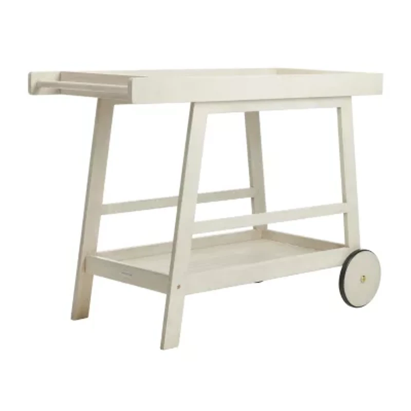 Safavieh Renzo Patio Collection Wood-Top Serving Cart