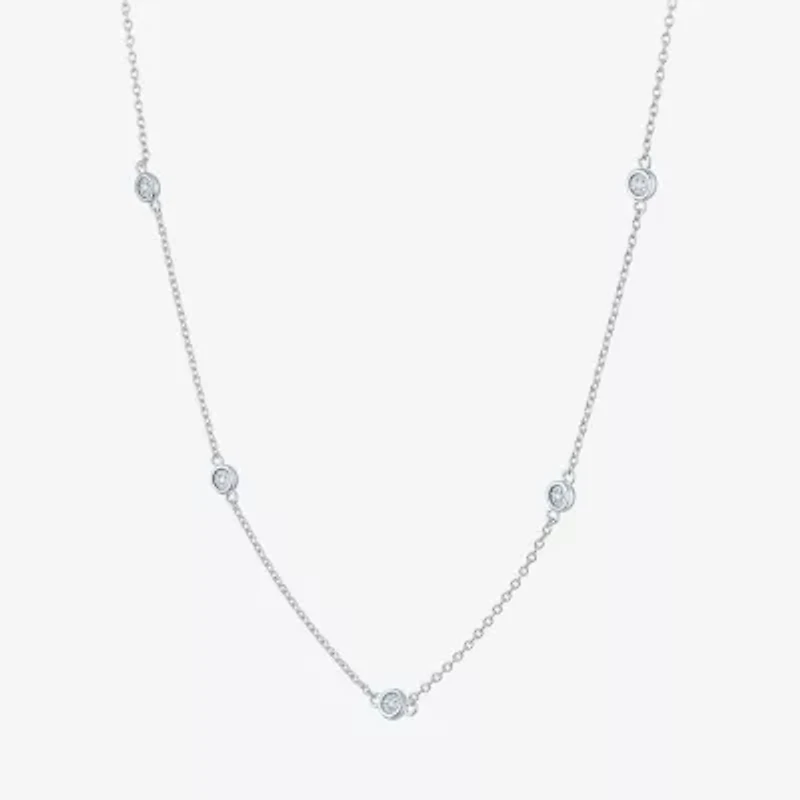 Diamond Addiction (G-H / Si2-I1) Womens 1/5 CT. Lab Grown White 10K Gold 18 Inch Pendant Necklace