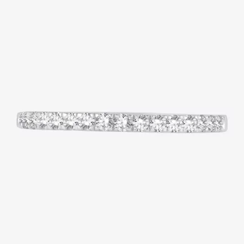 (H-I / Si1-Si2) Womens 1/4 CT. T.W. Lab Grown White Diamond 10K Gold Wedding Band