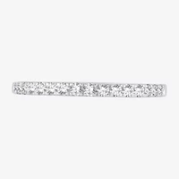(H-I / Si1-Si2) Womens 1/4 CT. T.W. Lab Grown White Diamond 10K Gold Wedding Band