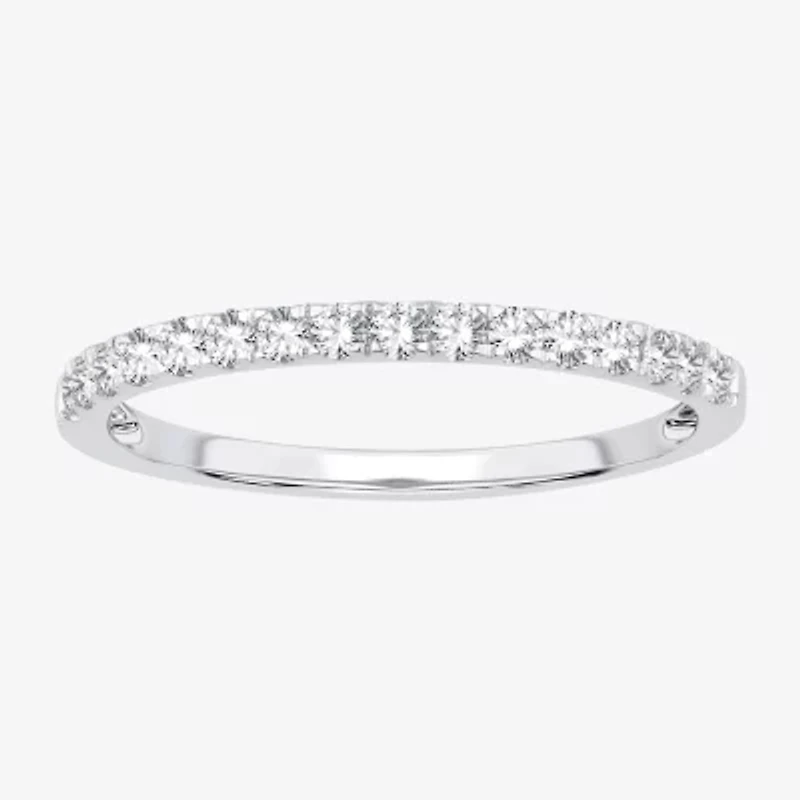 (H-I / Si1-Si2) Womens 1/4 CT. T.W. Lab Grown White Diamond 10K Gold Wedding Band