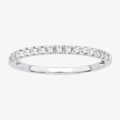(H-I / Si1-Si2) Womens 1/4 CT. T.W. Lab Grown White Diamond 10K Gold Wedding Band
