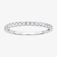 (H-I / Si1-Si2) Womens 1/4 CT. T.W. Lab Grown White Diamond 10K Gold Wedding Band