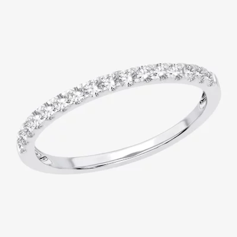 (H-I / Si1-Si2) Womens 1/4 CT. T.W. Lab Grown White Diamond 10K Gold Wedding Band