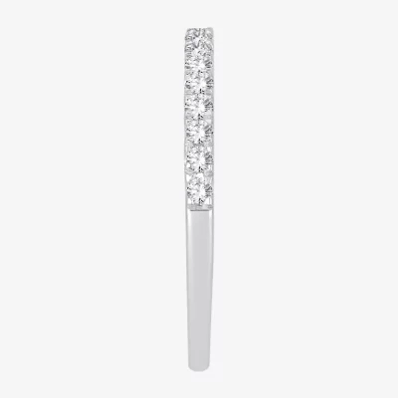 (H-I / Si1-Si2) Womens 1/4 CT. T.W. Lab Grown White Diamond 10K Gold Wedding Band