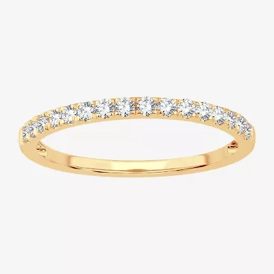 H-I / Si1-Si2) Womens 1/ CT. T.W. Lab Grown White Diamond 10K Gold Wedding Band