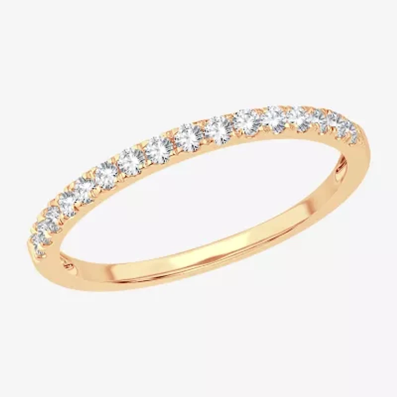 H-I / Si1-Si2) Womens 1/ CT. T.W. Lab Grown White Diamond 10K Gold Wedding Band