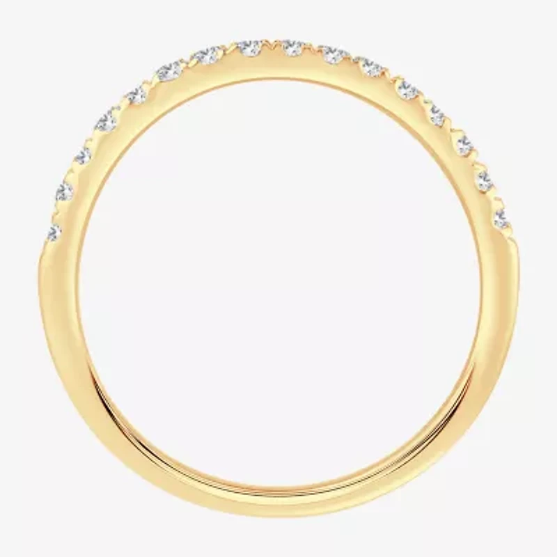 H-I / Si1-Si2) Womens 1/ CT. T.W. Lab Grown White Diamond 10K Gold Wedding Band