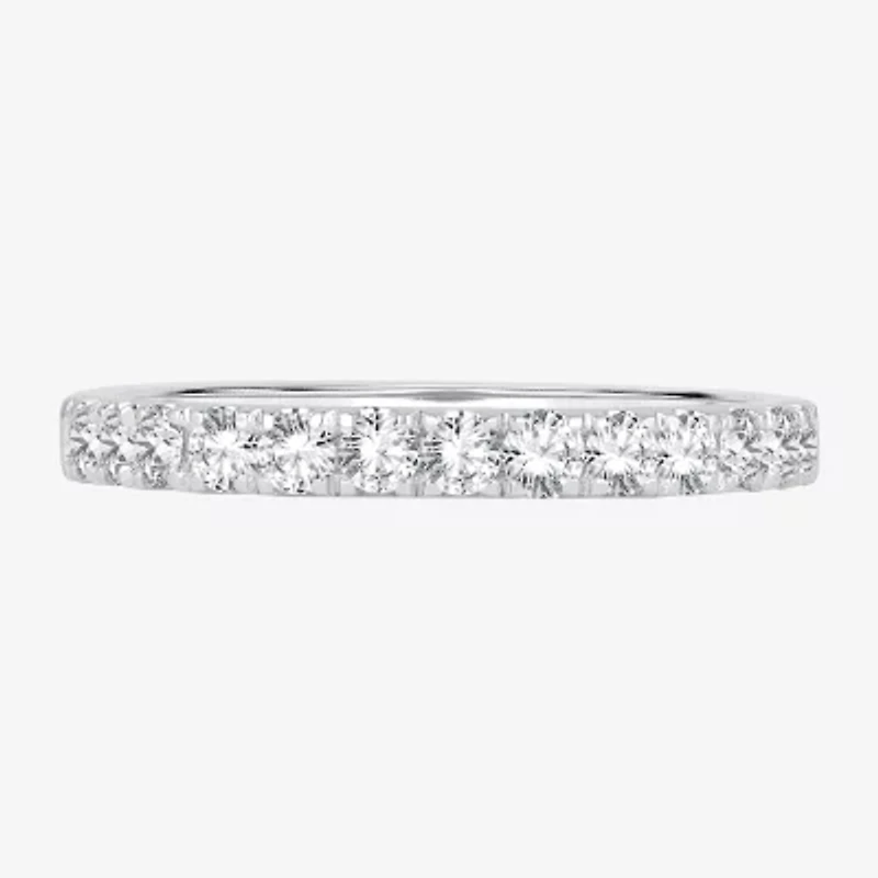 (H-I / Si1-Si2) Womens 1/2 CT. T.W. Lab Grown White Diamond 10K Gold Wedding Band
