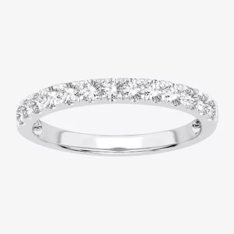 (H-I / Si1-Si2) Womens 1/2 CT. T.W. Lab Grown White Diamond 10K Gold Wedding Band