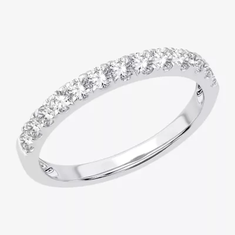 (H-I / Si1-Si2) Womens 1/2 CT. T.W. Lab Grown White Diamond 10K Gold Wedding Band
