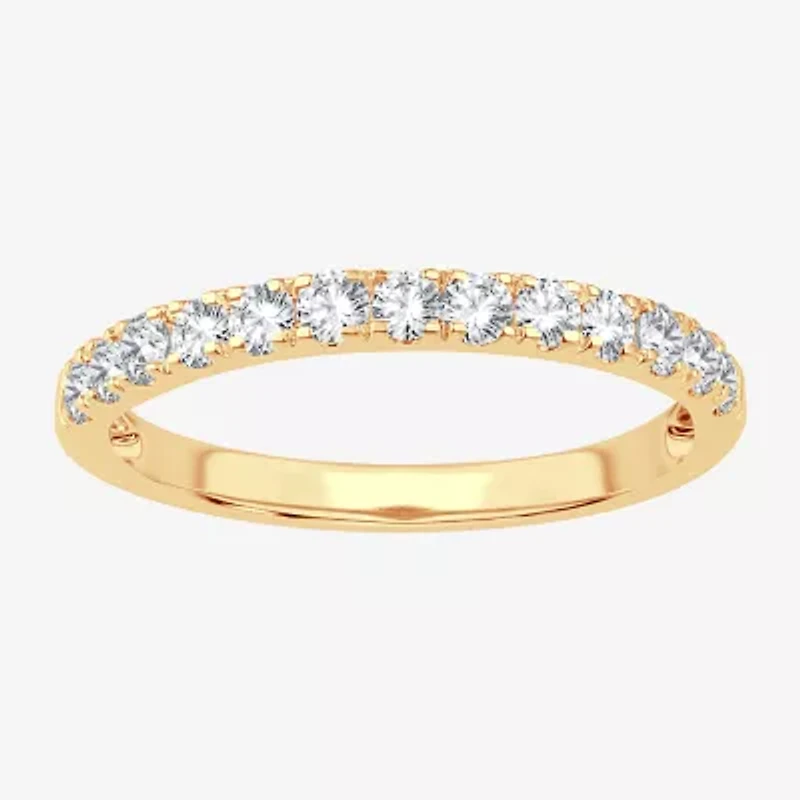 H-I / Si1-Si2) Womens 1/ CT. T.W. Lab Grown White Diamond 10K Gold Wedding Band