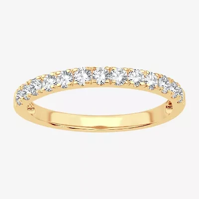 H-I / Si1-Si2) Womens 1/2 CT. T.W. Lab Grown White Diamond 10K Gold Wedding Band