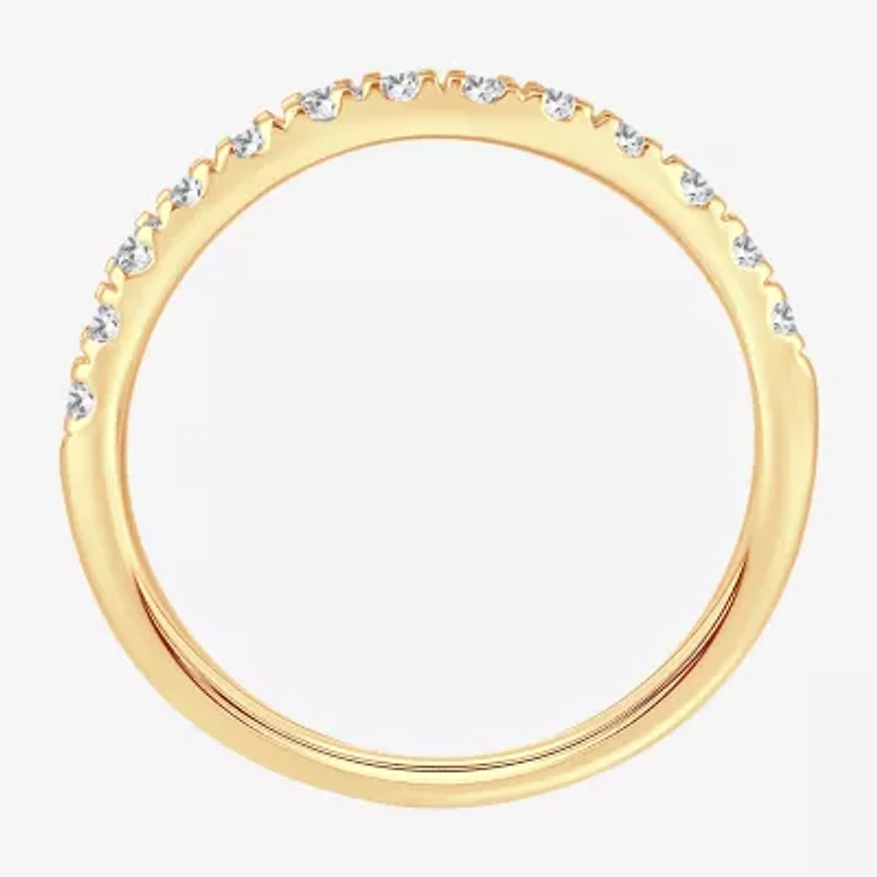 H-I / Si1-Si2) Womens 1/ CT. T.W. Lab Grown White Diamond 10K Gold Wedding Band